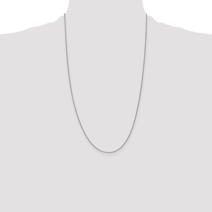 Buy Stylish 14K White Gold 26-Inch .85mm Spiga Chain with Lobster Clasp-4