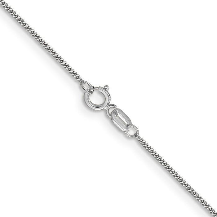 Exclusive 14K White Gold Curb Chain - 20-Inch, 0.9mm, Stylish & Affordable-3