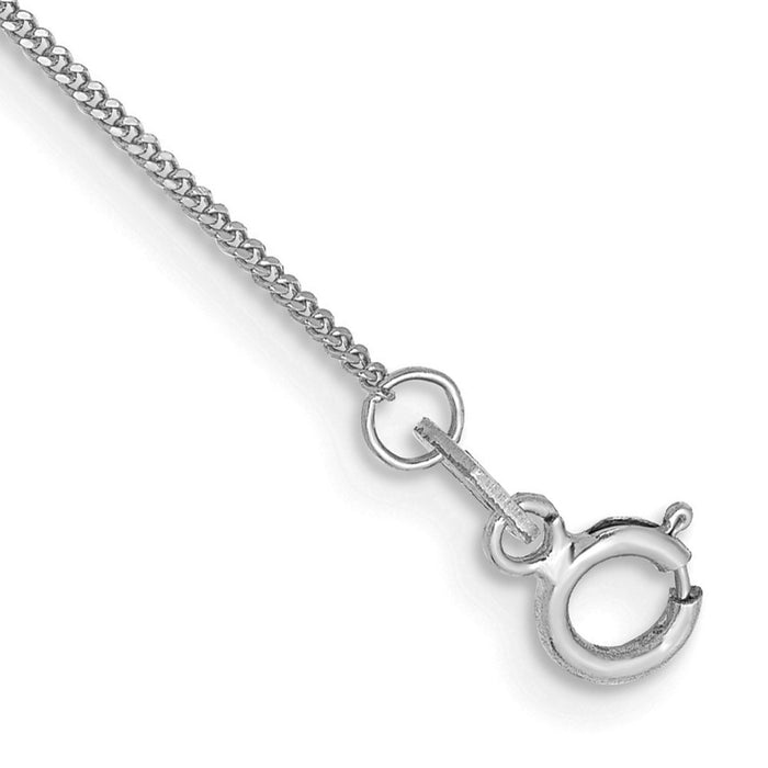 Order Stylish 14K White Gold 10-Inch .9mm Curb Anklet - Luxury Accessory-1