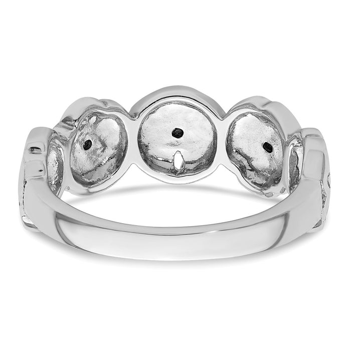 Buy Stylish Polished Blue Crystal Sand Dollar Ring in Rhodium-Plated Silver-5