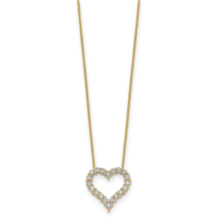 Buy Exclusive 14K Gold Heart Necklace with Diamonds - 18 Stylish Design-2