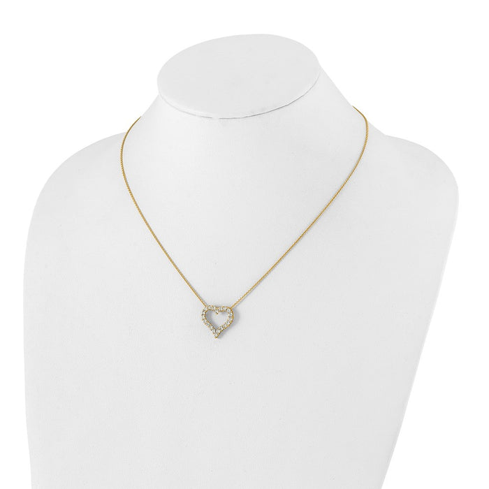 Buy Exclusive 14K Gold Heart Necklace with Diamonds - 18 Stylish Design-3