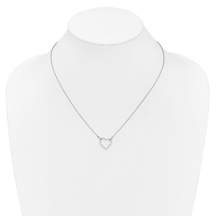 Buy Exclusive 14K White Gold Heart Pendant Necklace with Diamonds - Stylish Value-3