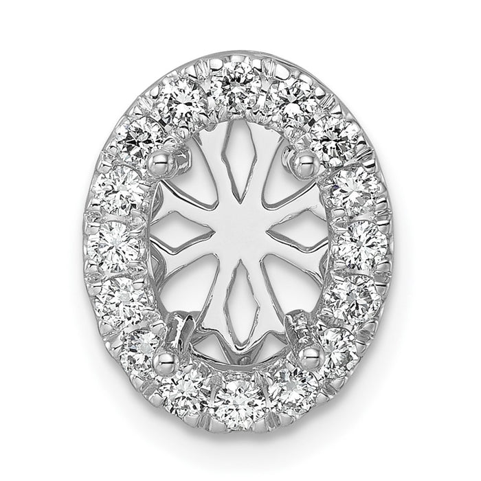 Exclusive 14K White Gold 1/2 Carat Lab-Grown Diamond Halo Pendant - Stylish Value-1