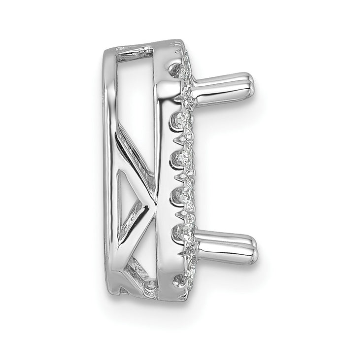 Buy Exclusive 14K White Gold Halo Pendant with 1/2 Carat Lab-Grown Diamond-2