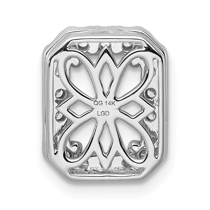 Buy Exclusive 14K White Gold Halo Pendant with 1/2 Carat Lab-Grown Diamond-3