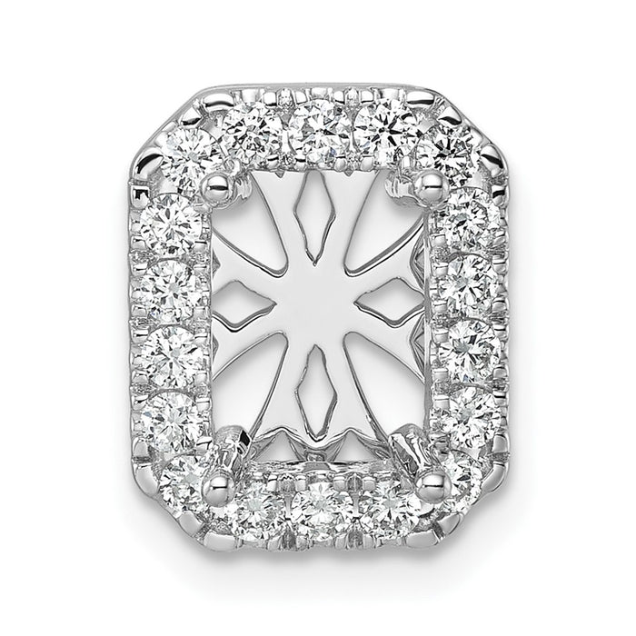 Buy Exclusive 14K White Gold Halo Pendant with 1/2 Carat Lab-Grown Diamond-1