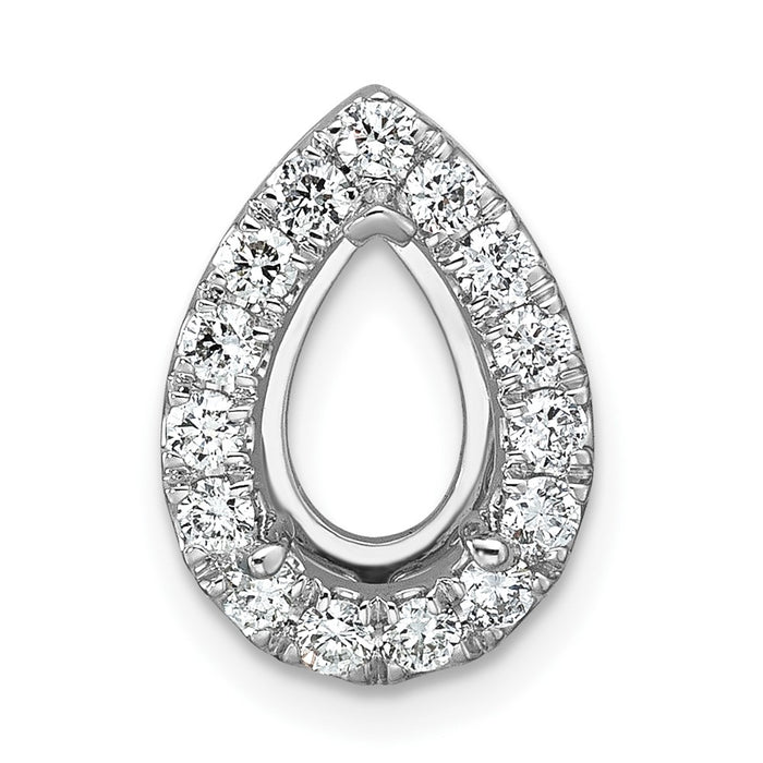 Buy Stylish 14K White Gold Pear Halo Pendant with 3/8 Carat Diamond Value-1