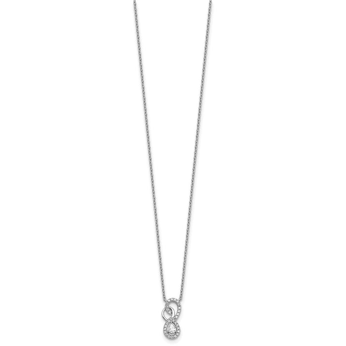 Buy Stylish 14K White Gold Infinity Necklace with Diamonds - Elegant Design-2