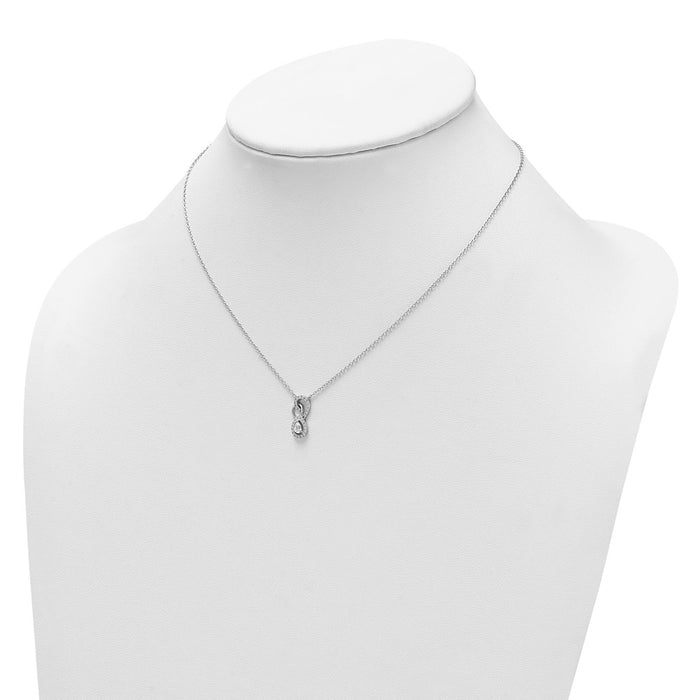 Buy Stylish 14K White Gold Infinity Necklace with Diamonds - Elegant Design-3