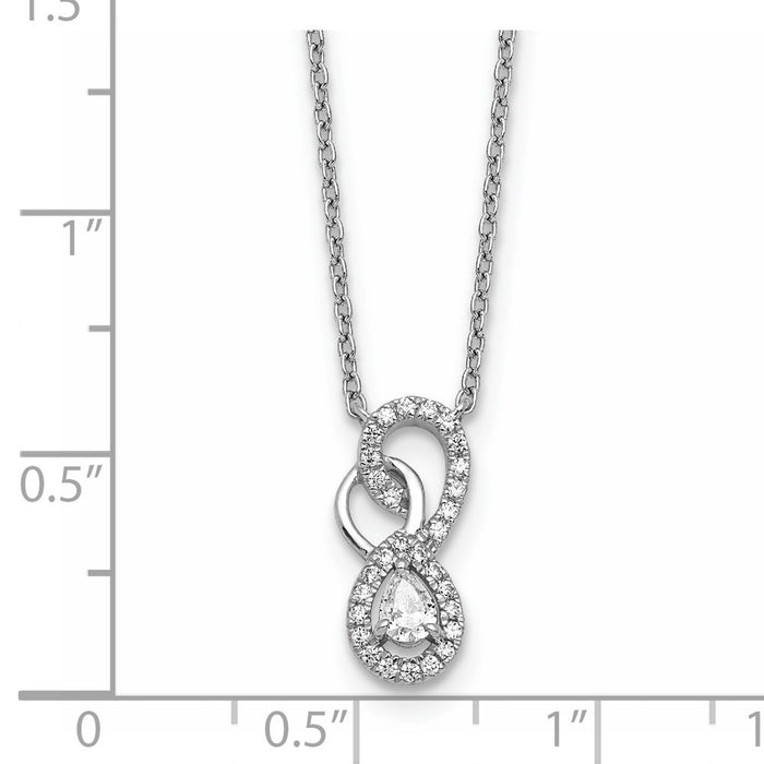 Buy Stylish 14K White Gold Infinity Necklace with Diamonds - Elegant Design-5