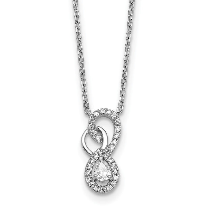 Buy Stylish 14K White Gold Infinity Necklace with Diamonds - Elegant Design-1