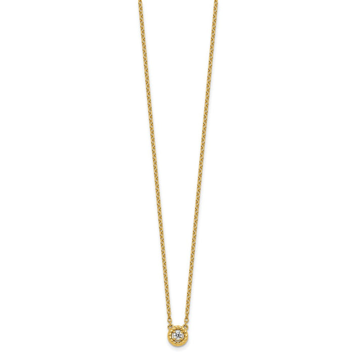 Exclusive 14K Twisted Diamond Necklace - Stylish Design, Polished Finish-2