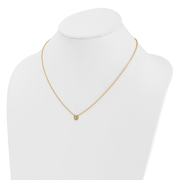 Exclusive 14K Twisted Diamond Necklace - Stylish Design, Polished Finish-3