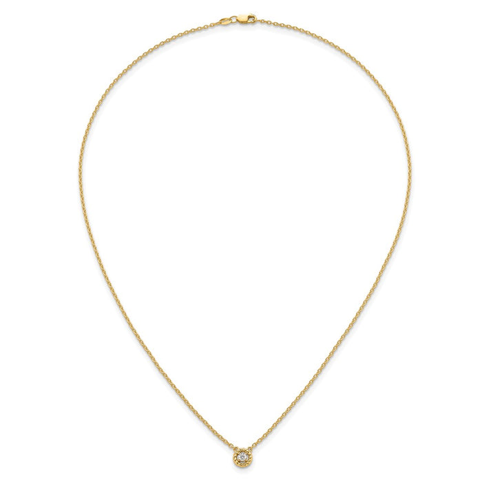 Exclusive 14K Twisted Diamond Necklace - Stylish Design, Polished Finish-4
