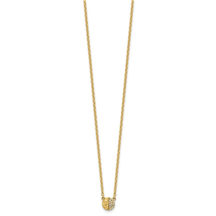 Buy Stylish 14K Gold Hammered Diamond Disc Necklace - 16" Length, Luxury Shine-2