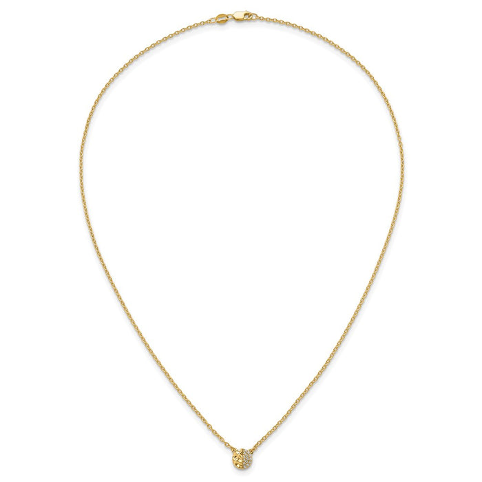 Buy Stylish 14K Gold Hammered Diamond Disc Necklace - 16" Length, Luxury Shine-4