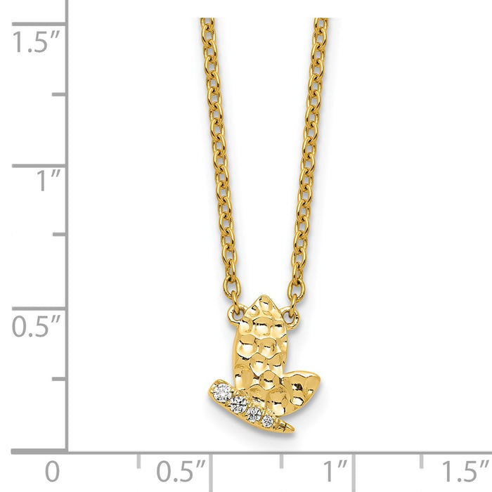 Shop 14K Gold Diamond Butterfly Pendant Necklace - Stylish & Exclusive Design-5