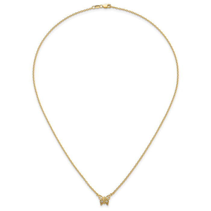 Buy Stylish 14K Gold Butterfly Necklace with Diamonds - 1.5mm, Affordable Luxury-4