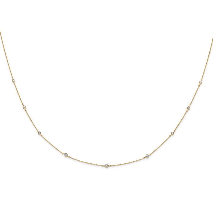 Buy Exclusive 14K Gold Multi-Station Diamond Necklace - Stylish Luxury Jewelry-2