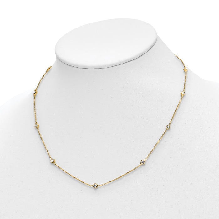 Buy Exclusive 14K Gold Multi-Station Diamond Necklace - Stylish Luxury Jewelry-3