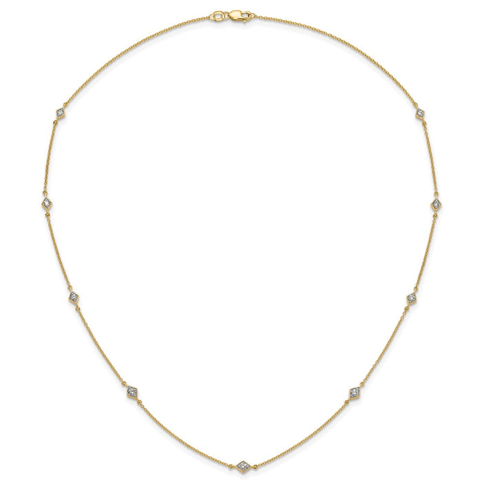 Buy Exclusive 14K Gold Multi-Station Diamond Necklace - Stylish Luxury Jewelry-4
