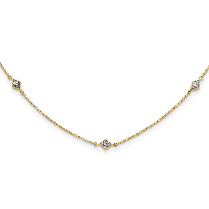 Buy Exclusive 14K Gold Multi-Station Diamond Necklace - Stylish Luxury Jewelry-1
