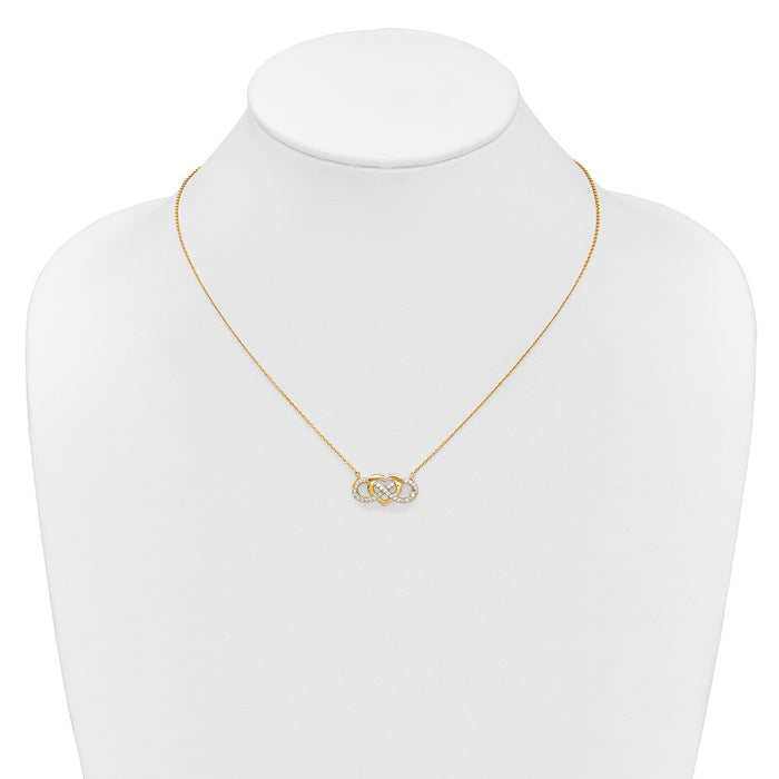 Buy Exclusive 14K Gold Diamond Infinity Heart Necklace - 18 Inch, Stylish Value-4