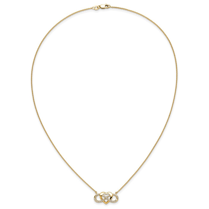 Buy Exclusive 14K Gold Diamond Infinity Heart Necklace - 18 Inch, Stylish Value-5
