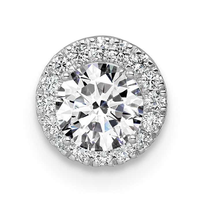 Buy Stylish 14K White Gold 2.5 Carat Lab-Grown Diamond Halo Pendant-4
