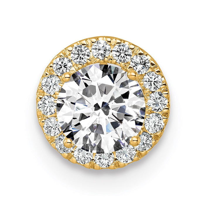 Buy Exclusive 14K Gold 1/2 Carat Lab-Grown Diamond Halo Pendant - Stylish Value-4