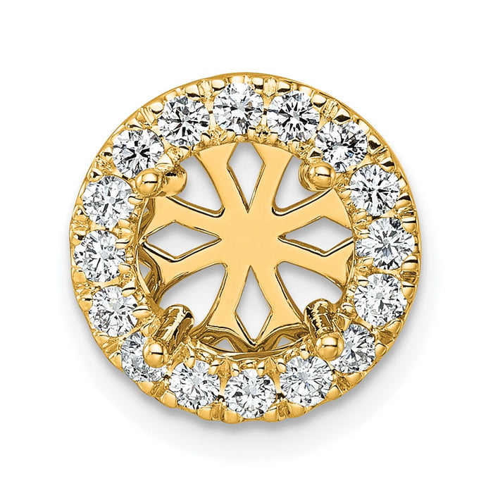 Buy Exclusive 14K Gold 1/2 Carat Lab-Grown Diamond Halo Pendant - Stylish Value-1