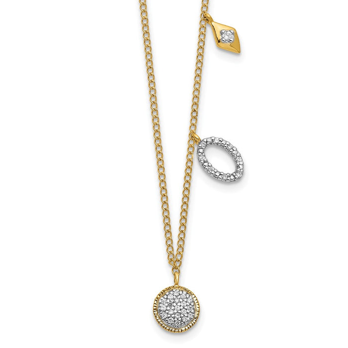 Exclusive 14K Gold Diamond Circle Pendant Necklace - 18 Inch, Stylish Value-1