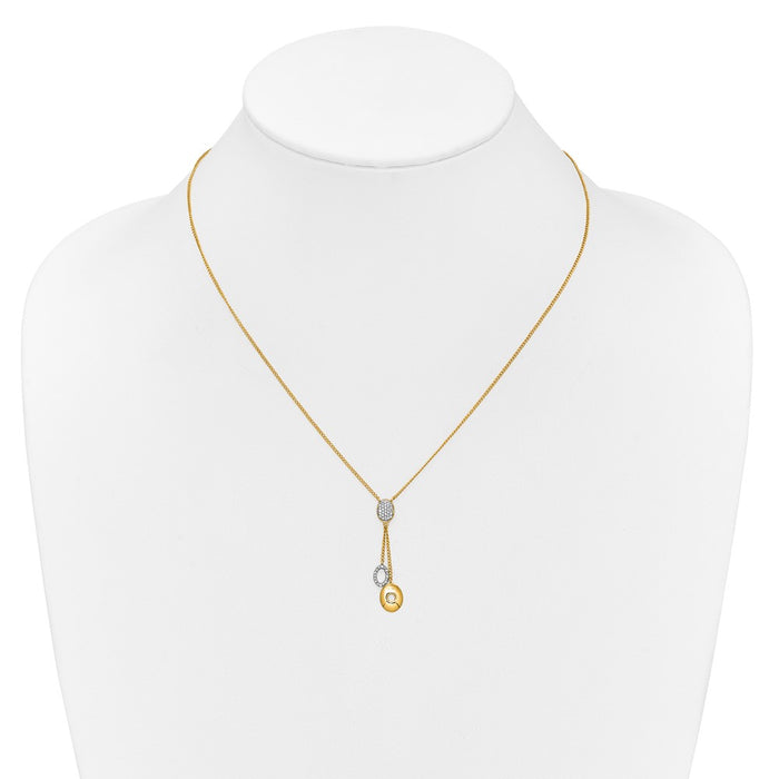 Shop Stylish 14K Gold Diamond Circle Dangle Necklace - 18 Inch, Luxury Value!-3