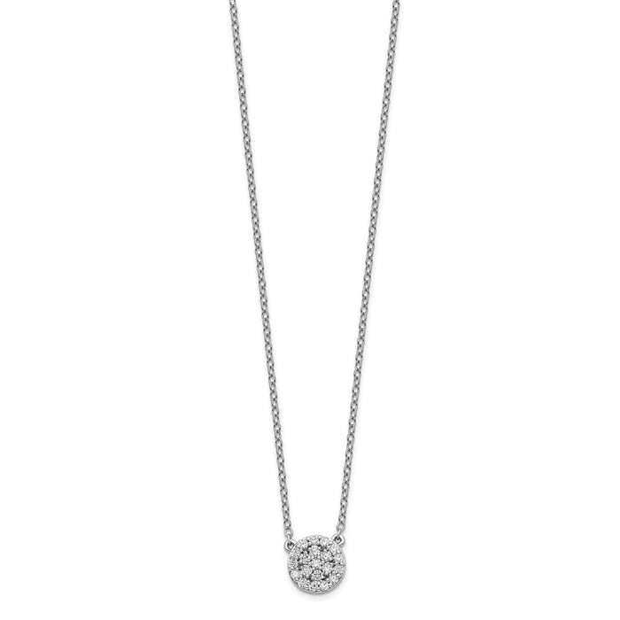 Shop Stylish 14K White Gold Diamond Necklace - 18 Inches, Affordable Luxury-2