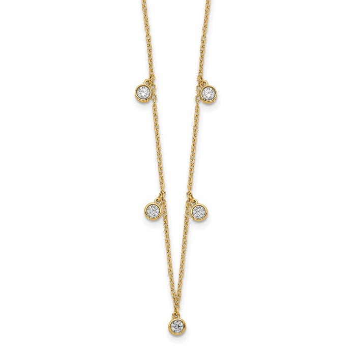 Buy Stylish 14K Gold 5-Station Diamond Necklace - 18 Inches, Luxury Value-1