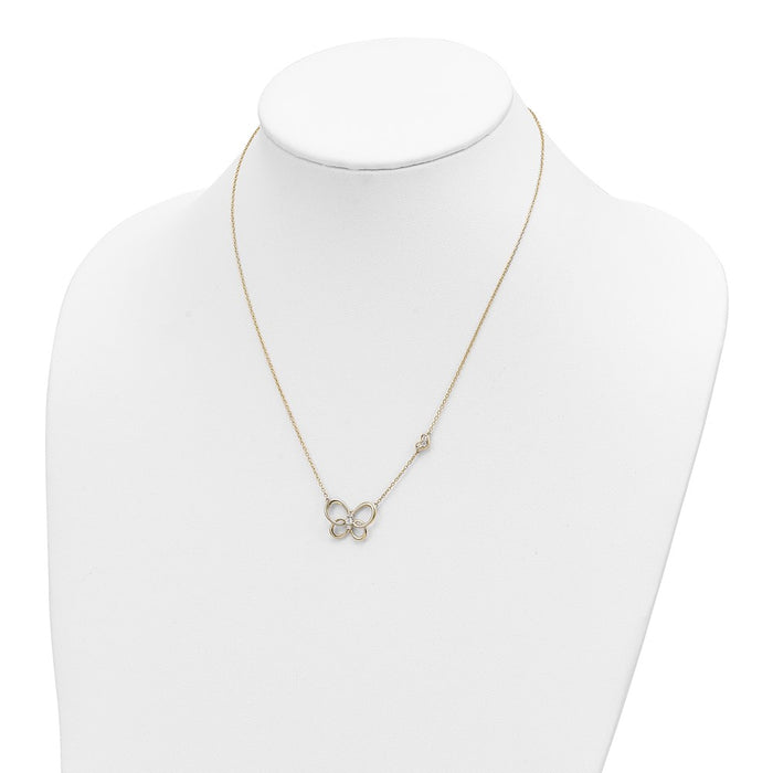 Buy Exclusive 14K Gold Butterfly Necklace with Diamonds - 18 Inches, Stylish-4