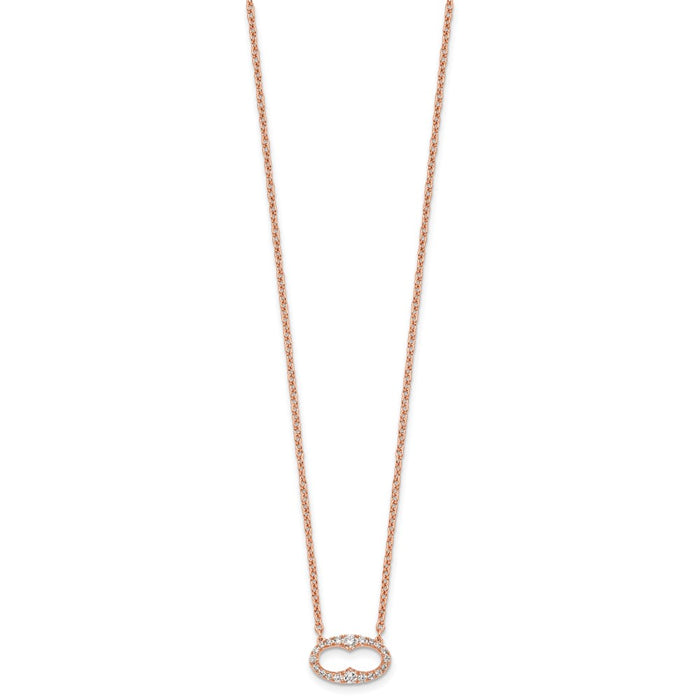 Shop 14K Rose Gold Fancy Diamond Necklace - 18 Inches, Stylish & Affordable!-2