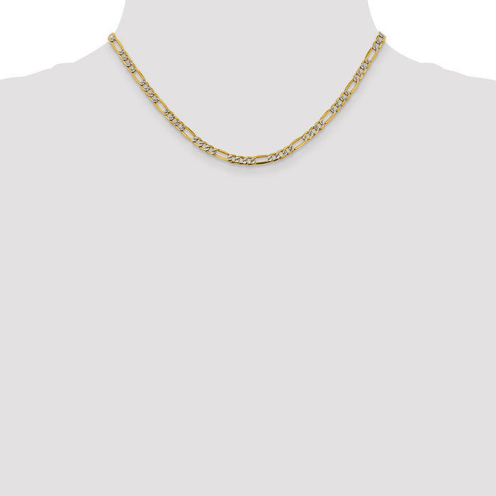 Exclusive 14K Gold 16-Inch Figaro Chain, 3.9mm, Stylish & Affordable!-4