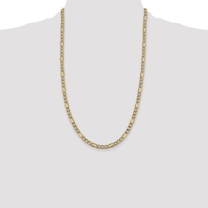 Exclusive 14K Gold Figaro Chain 26" x 5.25mm - Affordable Luxury Jewelry-4