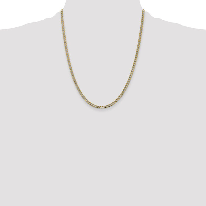 Buy Exclusive 14K Gold 22-Inch Semi-Solid Curb Chain - Stylish 3.4mm Design-4