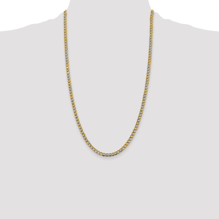 High-Quality 14K Gold 26-Inch 4.3mm Curb Chain - Stylish & Affordable Luxury!-4