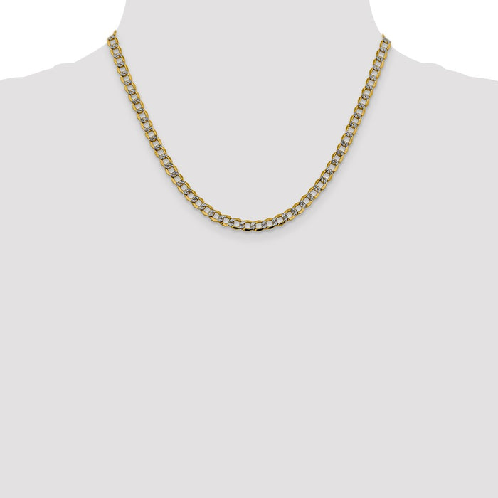 High-Quality 14K Gold 18-Inch 5.2mm Curb Chain - Stylish & Affordable Luxury!-4
