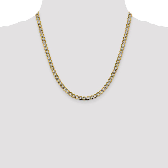 Exclusive 14K Gold 20-Inch 5.2mm Semi-Solid Curb Chain - Affordable Luxury!-4