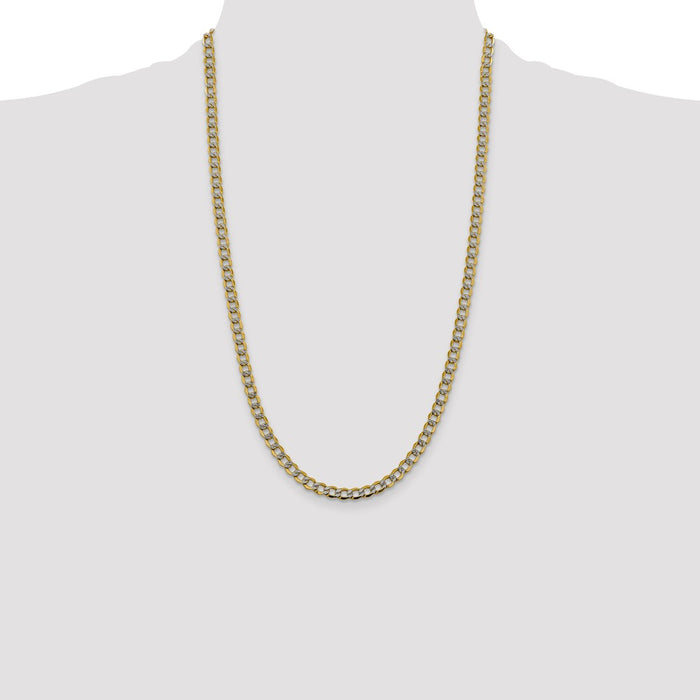 Shop 14K Gold 26-Inch 5.2mm Curb Chain - Stylish & Affordable Luxury Jewelry-4