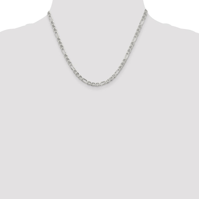 High-Quality 3.75mm Sterling Silver Figaro Anchor Link Chain - Stylish Value!-4