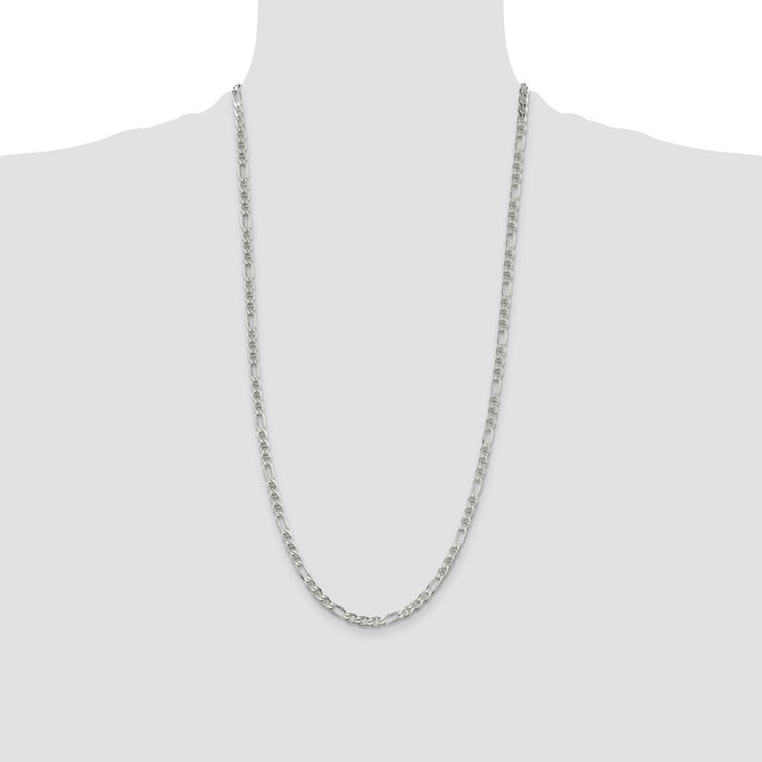 Buy Stylish 3.75mm Sterling Silver Figaro Anchor Link Chain at Great Value-4