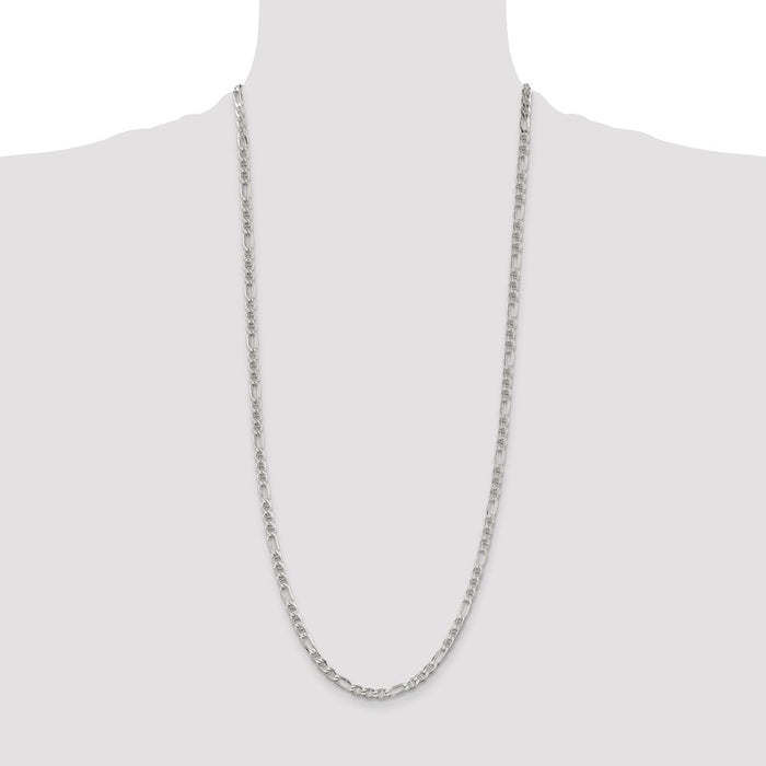 Buy Stylish 3.75mm Sterling Silver Figaro Anchor Link Chain - Luxury Value!-4