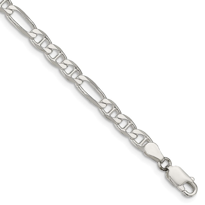 Buy Exclusive 4.5mm Sterling Silver Figaro Anchor Link Chain - Stylish Value-1