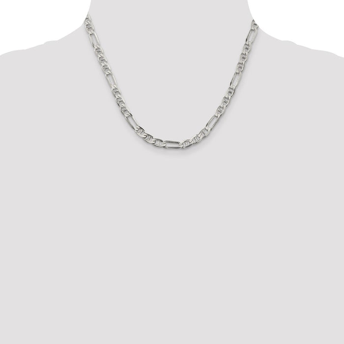 High-Quality 5.5mm Sterling Silver Figaro Anchor Chain - Stylish Value!-4